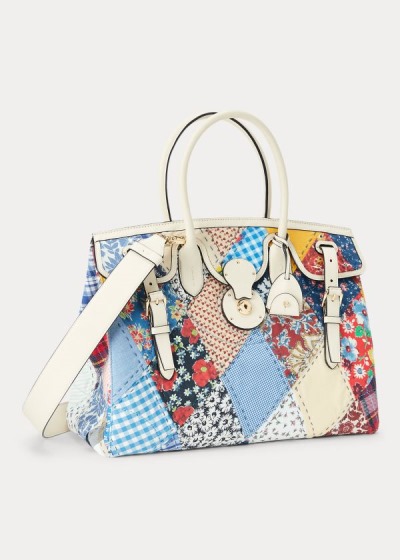 Bolsos De Mano Ralph Lauren Mujer Azules / Multicolor - Patchwork Light Ricky 40 - VFQWY3281